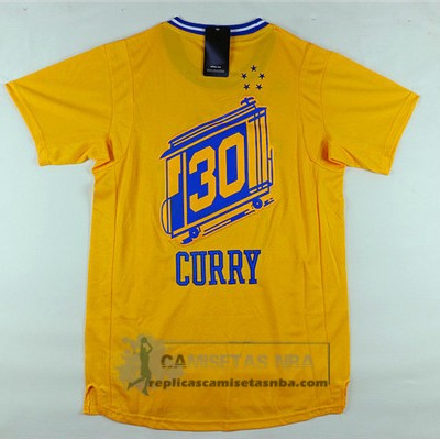 Camiseta Manga Corta Warriors City Curry Amarillo